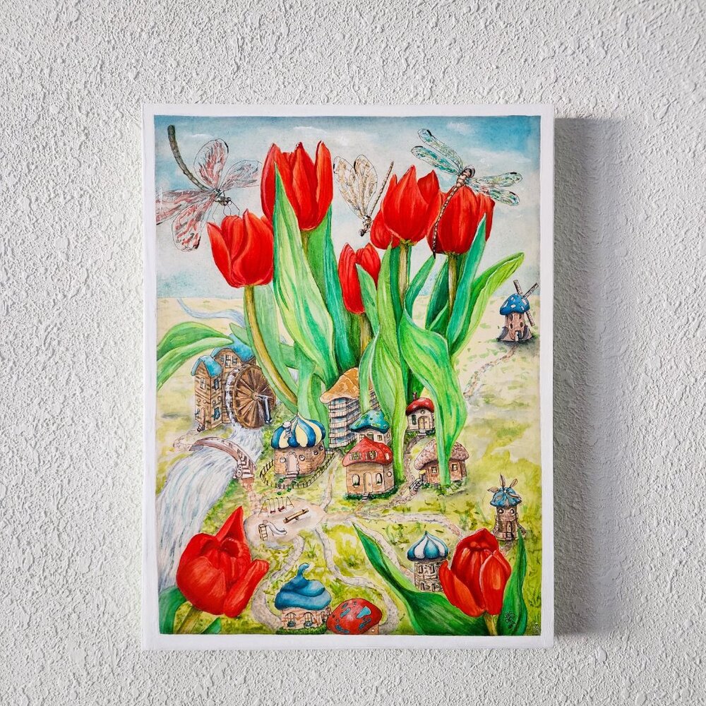 "Tulip Village" – A Dreamlike Escape into Tranquility